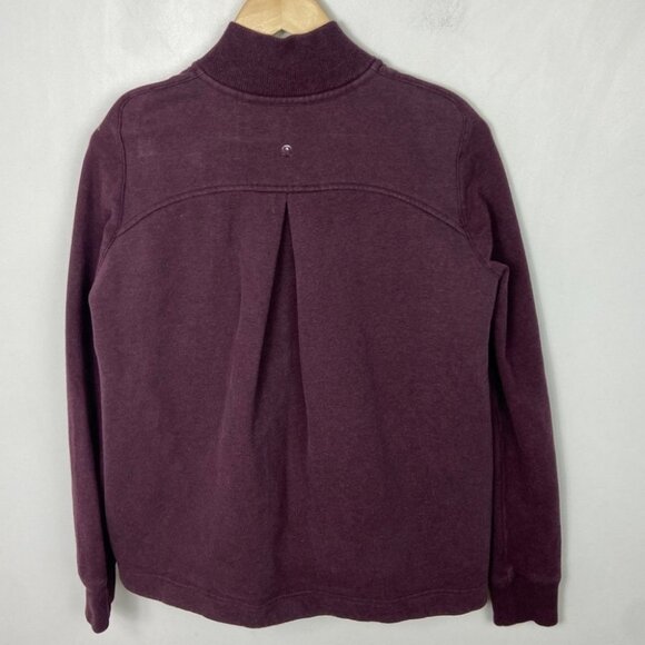 Lululemon Purple Bomber‎ Jacket Size 4 French Terry Fleece Warm Pleat To Street - Picture 12 of 13
